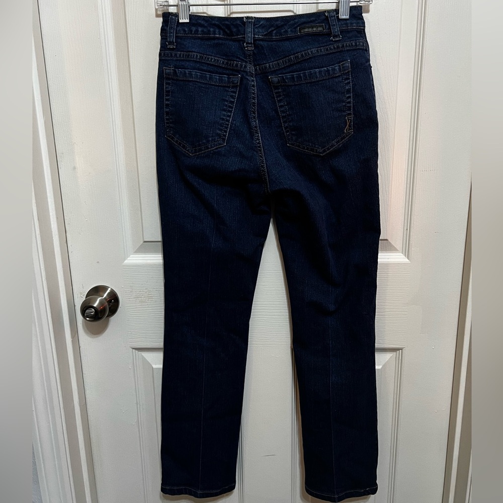 Jones New York Jeans Lexington Straight Slimming Dark Wash Stretch Denim - Picture 4 of 9